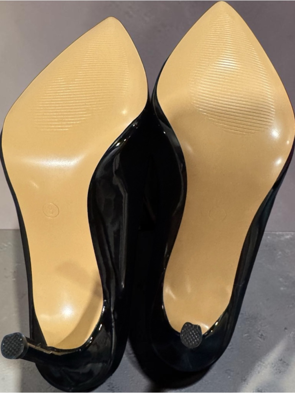Coleter Black Patent Pointed Toe Pumps - Picture 5 of 5
